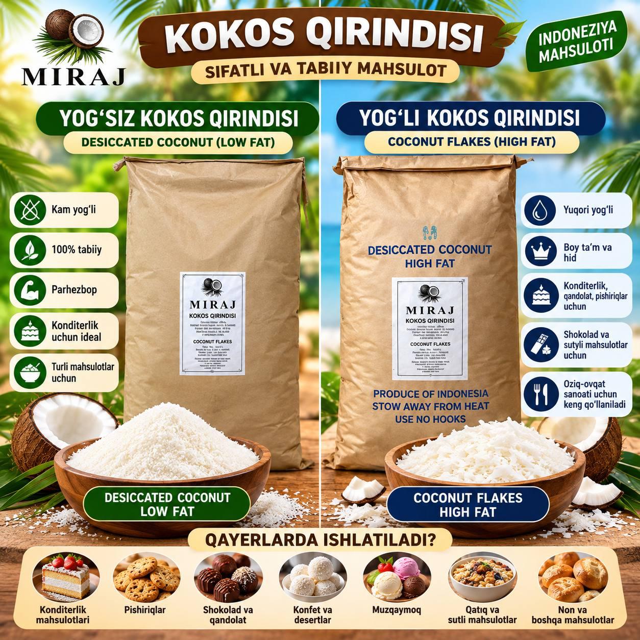 Miraj кокос қир